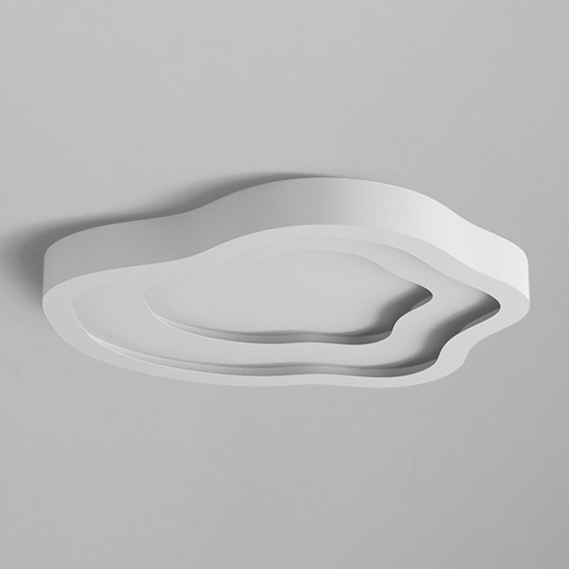 Nordic Ceiling Light Fixture White Flush Mount with Metal for Bedroom