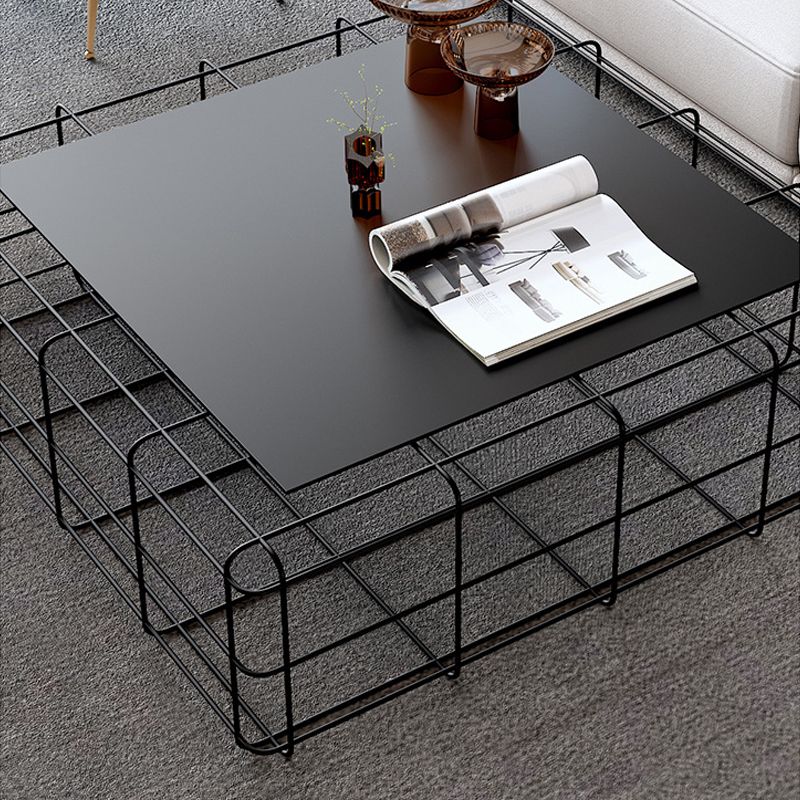Mid-Century Modern Black Cocktail Table in Iron 1 Coffee Table