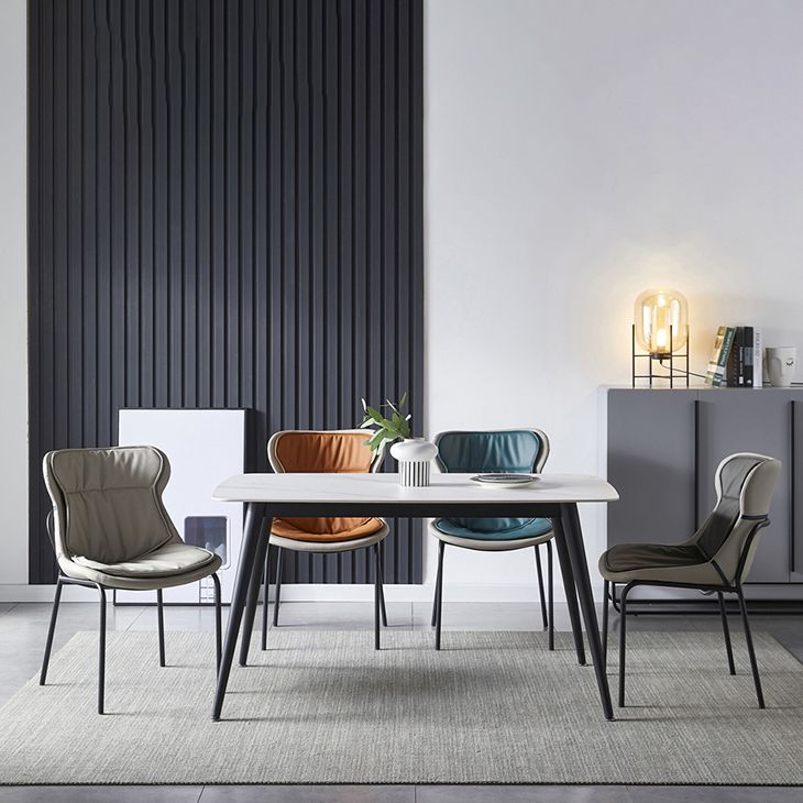 Chaises d'appoint rembourrées modernes avec pieds en métal (Ensemble de 2)