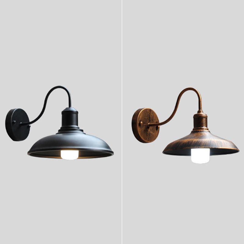 Gooseneck Metal Wall Sconce Lighting Industrial Outdoor Wall Mounted Light Fixture
