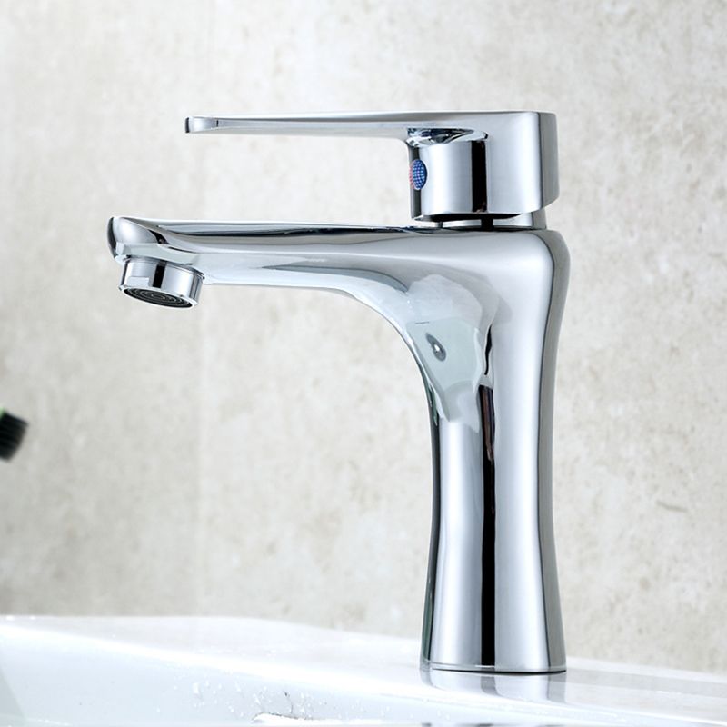 Single Hole Lavatory Faucet Lever Handle 1 Hole Faucet for Bathroom