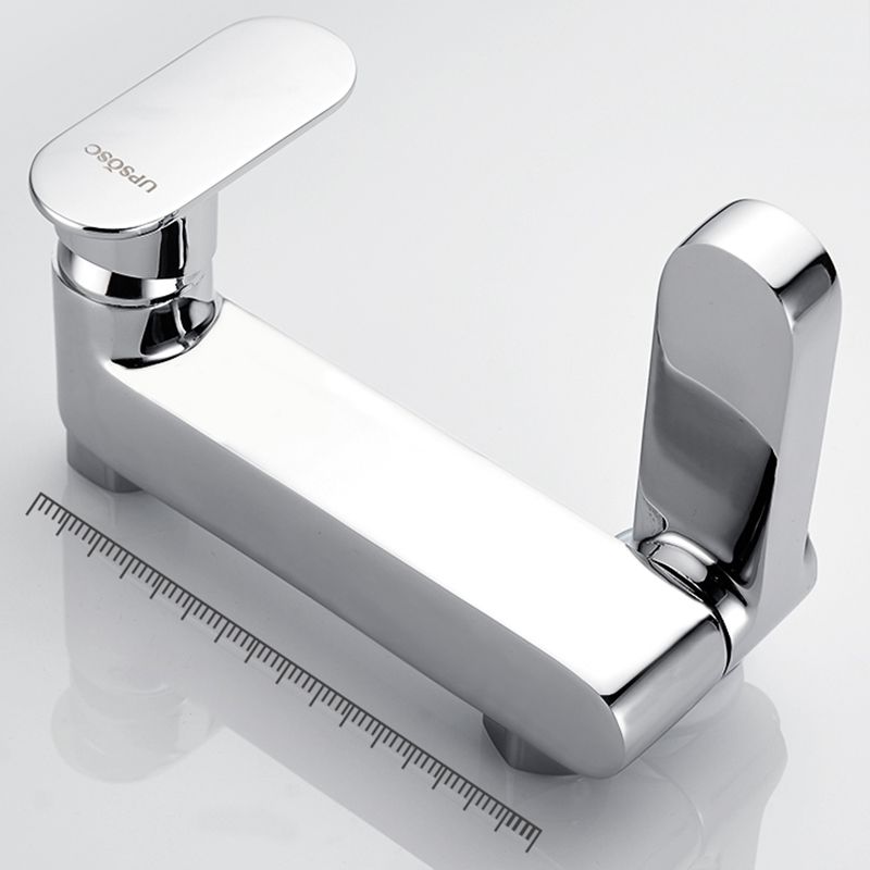 Contemporary Tub Filler Wall Mount Swivel Spout Tub Filler Trim