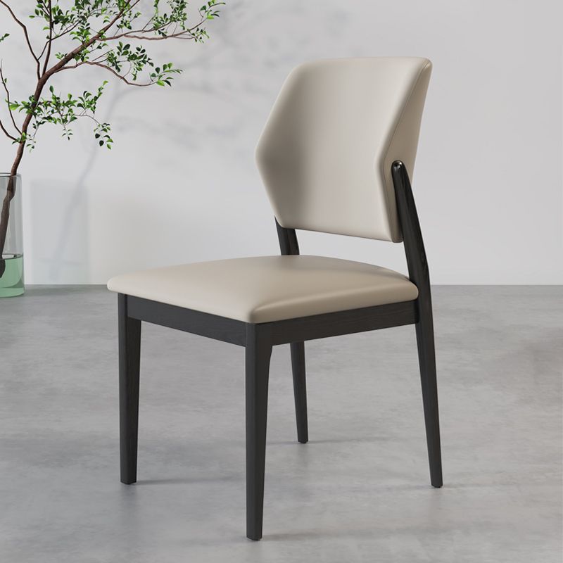 Contemporary Wood Chair Open Back Kitchen Dining Side Chair for Dinning Room