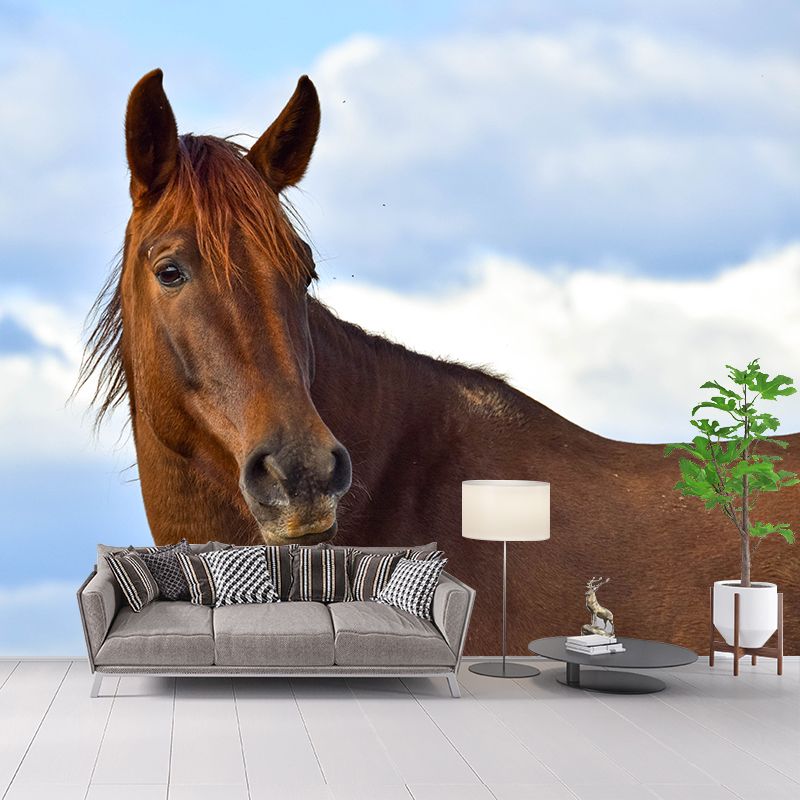 Horse Herd Removable Wall Mural for Sitting Room, Custom Size Available