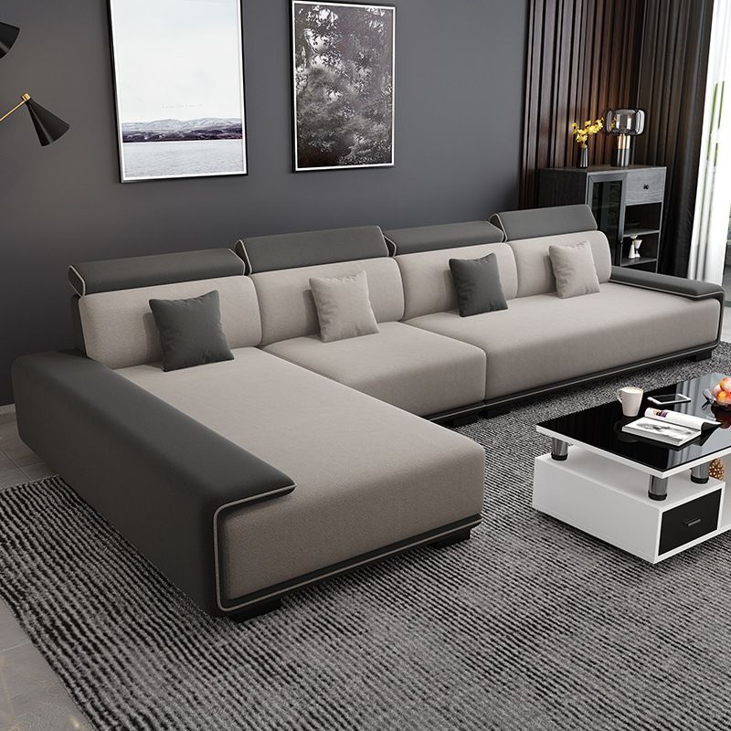 Faux Leather 4-seater Bench Seating Recessed Arm Modular Settee Furniture