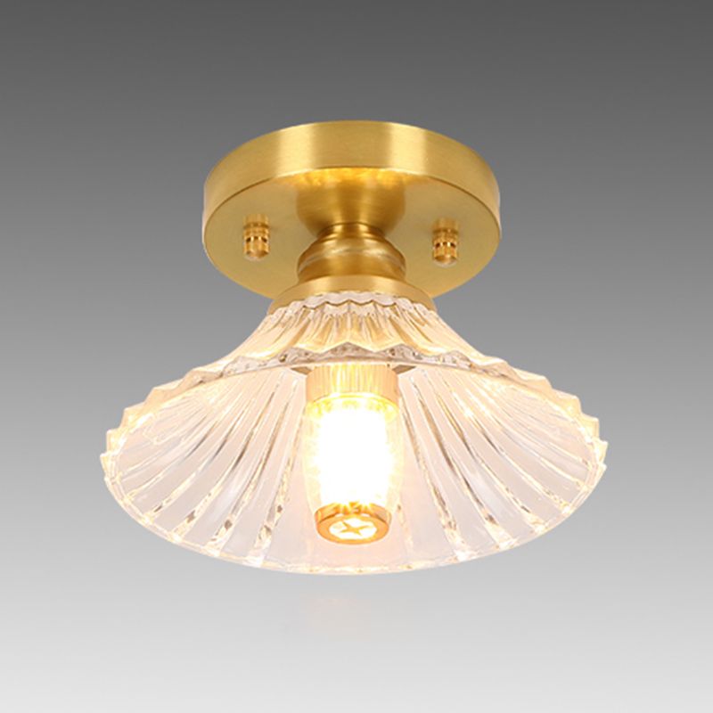 Nordic Style 1-Light Ceiling Lamp Glass Shade Ceiling Light for Living Room