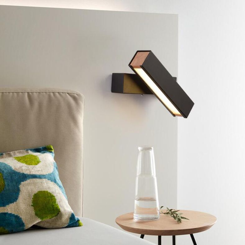 Lámpara de lectura de lectura de led de la noche rotativa.