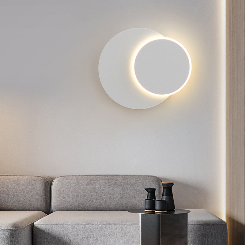 Single White Modernism Wall Mounted Sconce Statement Wall Light for Bedroom