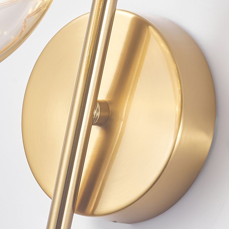 Wrought Iron LED Wall Lamp in Modern Creative Style Glass Globe Wall Light for Bedroom