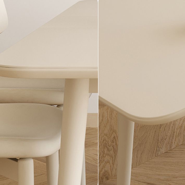 White Rectangle Dining Room Table Modern Dinner Room Kitchen Table