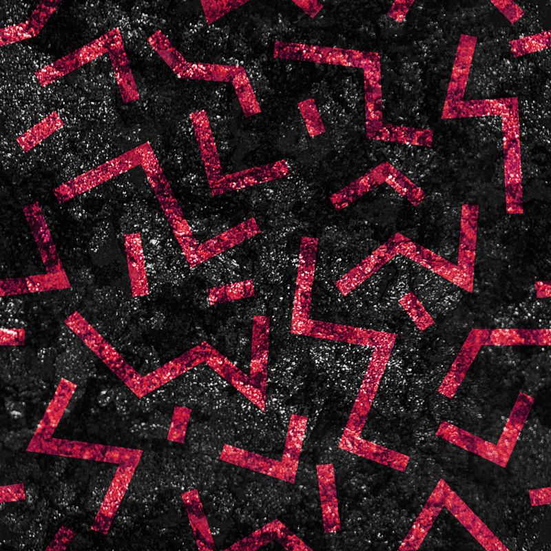 Huge Maze Lines Foil Mural Dark Color Non-Woven Material Wall Covering, Washable, Custom Made