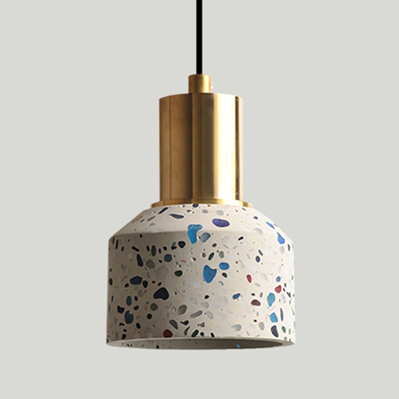 1 Light Pendant Lighting Modern Style Geometric Shape Stone Hanging Lamp for Bedroom