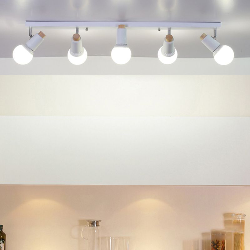Plafonnier sur Rail en forme de cylindre, en fer moderne, 1 lumière, montage encastré pour magasin de vêtements
