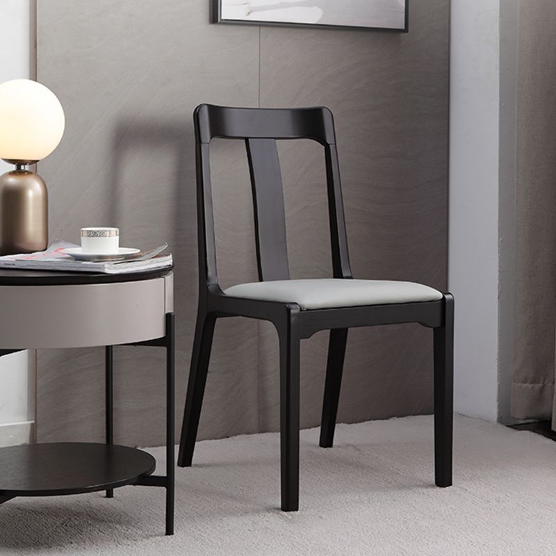 Industrial Black Dining Side Chair Upholstered Side Chair for Home