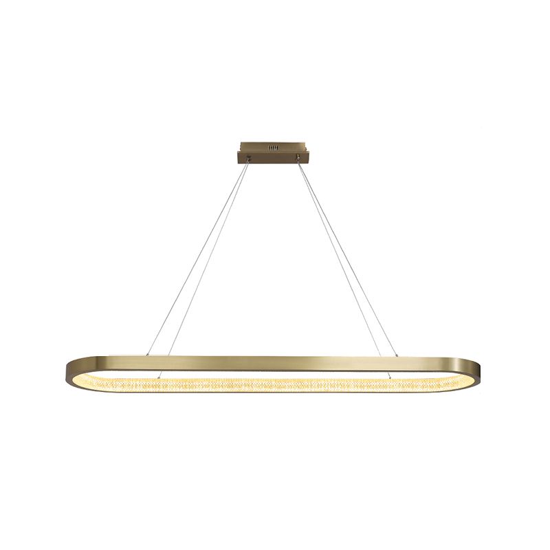 Comedor nórdico de la isla moderna del comedor ovalado LED colgante de luz colgante