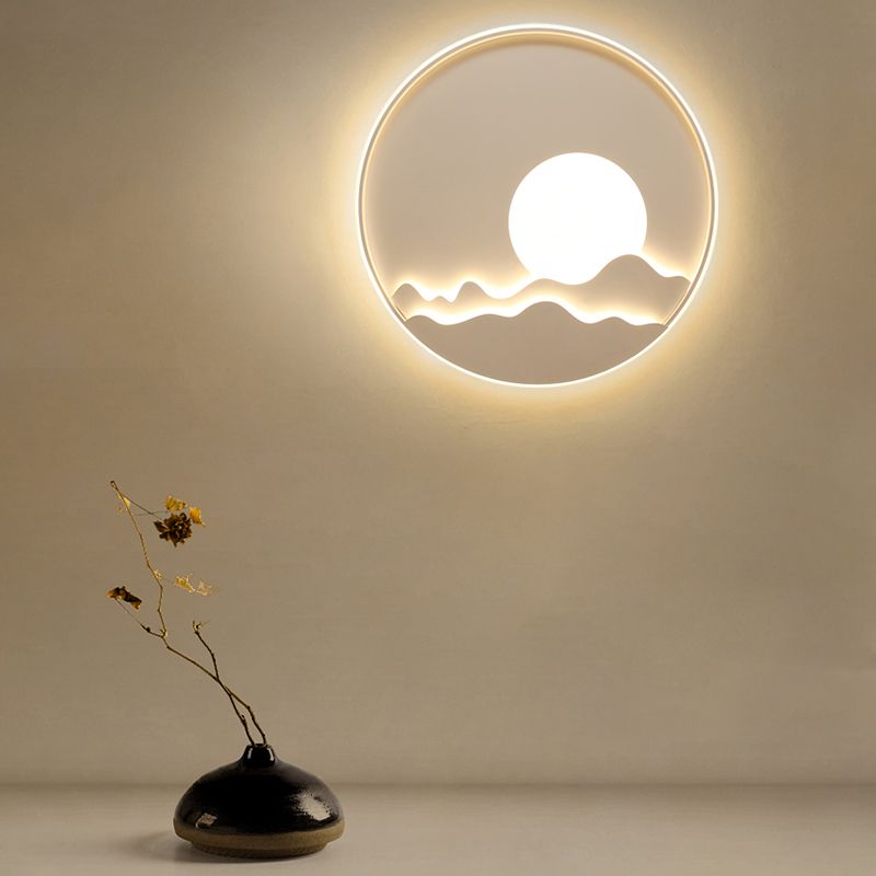 Geometrische Form Metallwandlicht moderne Stil 1 Lichtwand montieren Licht in Weiß