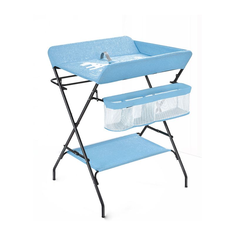 Metal Frame Baby Changing Table Folding with Shelf ,31.5"L×24.8"W