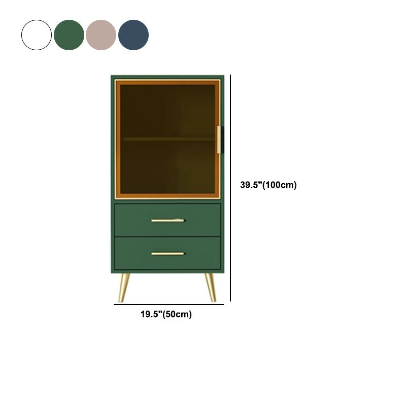 Rectangle Wood Accent Cabinet with 1 Door and 2 Drawer Contemporary Side Cabinet