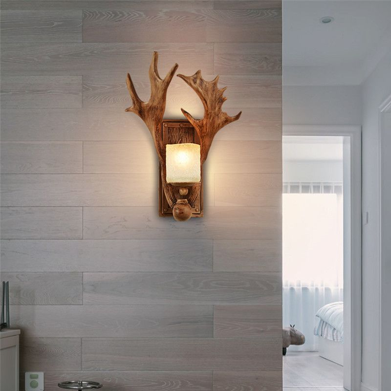 Single Modernism White/Brown Wall Mounted Sconce Wooden Wall Light for Dining Room