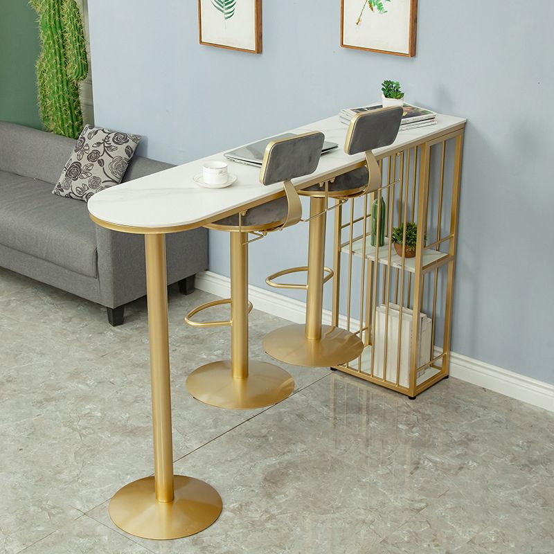 Modern Pub Table Set 1/2/3 Pieces Stone Bar table with Adjustable Stools