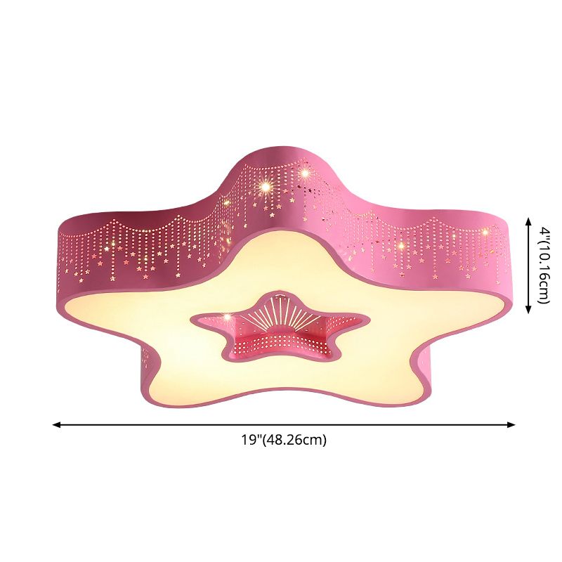 Star Flush-verlichtingsarmaturen Kinderacryl-plafondlamp voor kinderslaapkamer