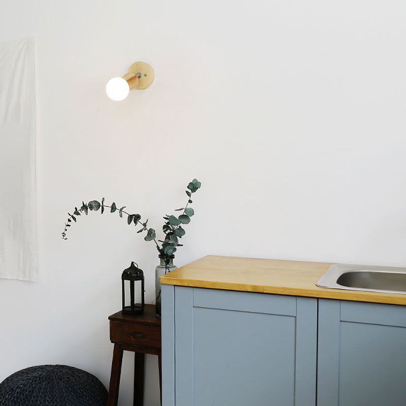 Luces apliques geométricas de estilo moderno Madera 1 accesorios de iluminación de pared ligeros