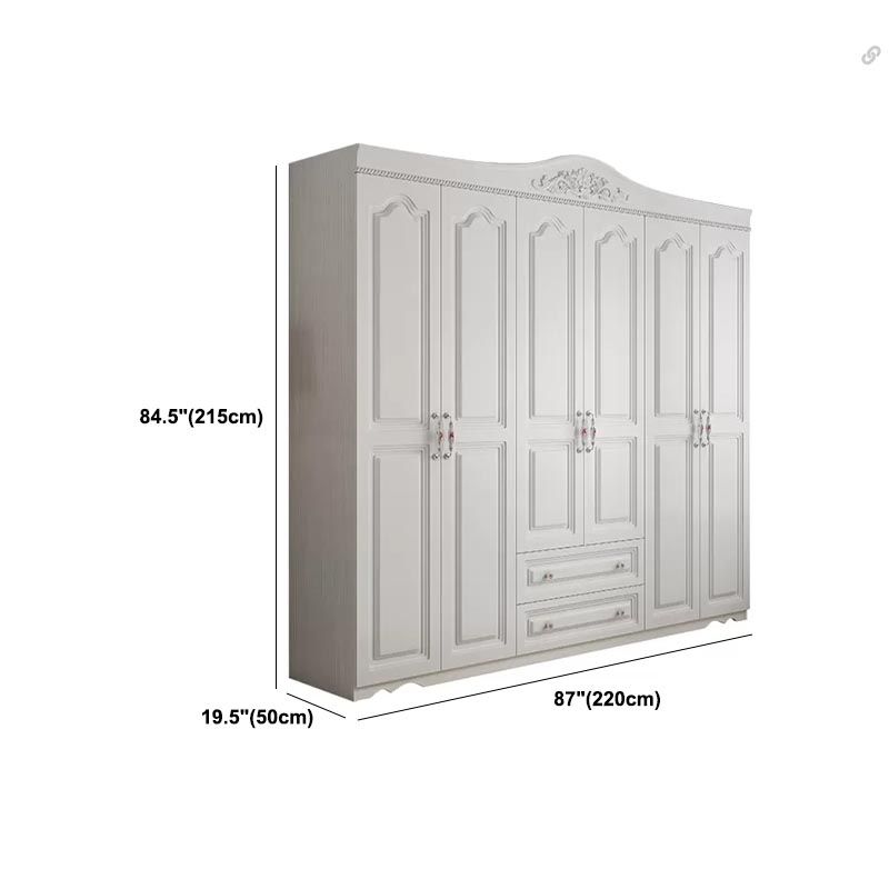 Manufactured Wood White Storage Cabinet French Country Cabinet with Drawers