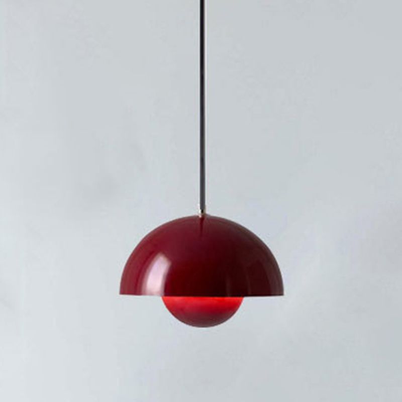 Domed Hanging Pendant Light Minimalist Metal Hanging Light Fixture
