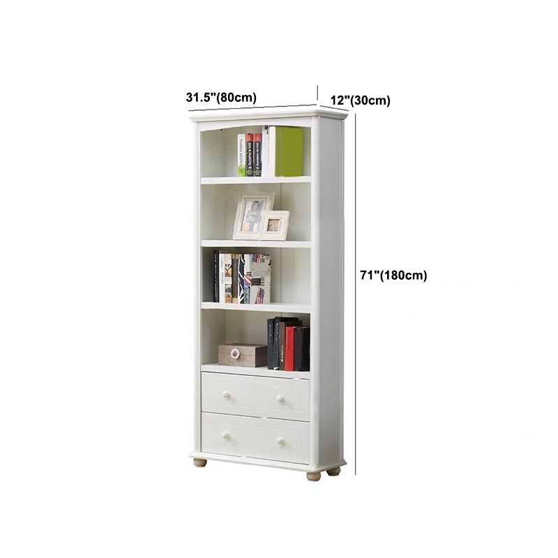 Scandinavian Wood Bookshelf Home Office Closed Back Bookcase