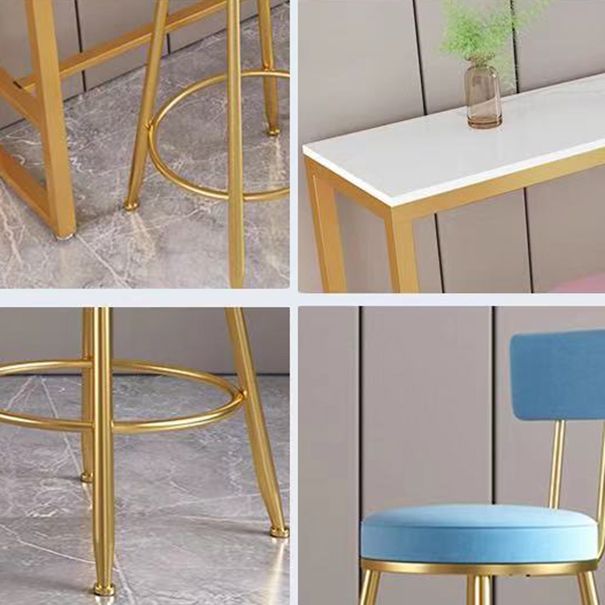 Faux Marble Counter Height Pub Set 1/2/5 Pieces Pub Table Set