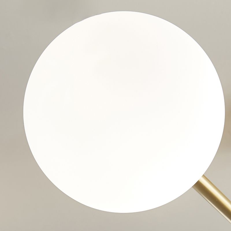 8-light Modern Minimalist Living Room Chandelier 32" Wide Molecular Styling Glass Orb Suspension Lamp