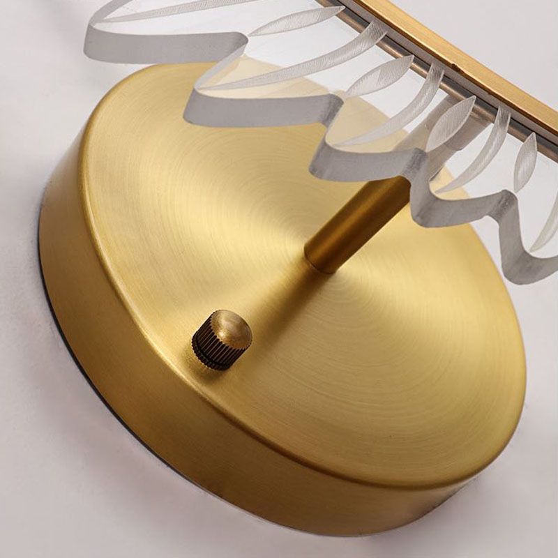 Contemporary Copper Acrylic Wall Mounted Lighting LED Wall Sconce for Bedroom