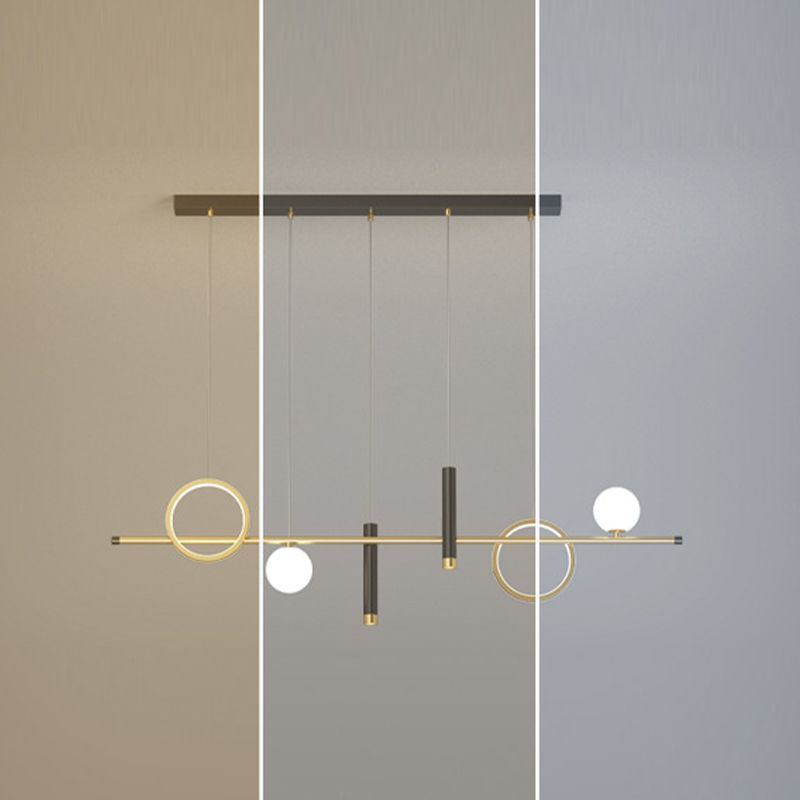 Linear Island Lighting Modern Metal Hanging Lights for Dining Room