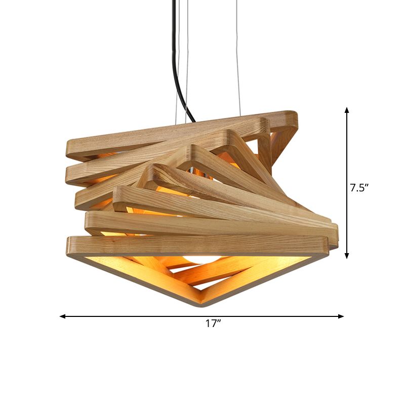 Spiral Design Triangle Pendant Light Nordic Novelty 1 Bulb Dining Room Hanging Ceiling Lamp