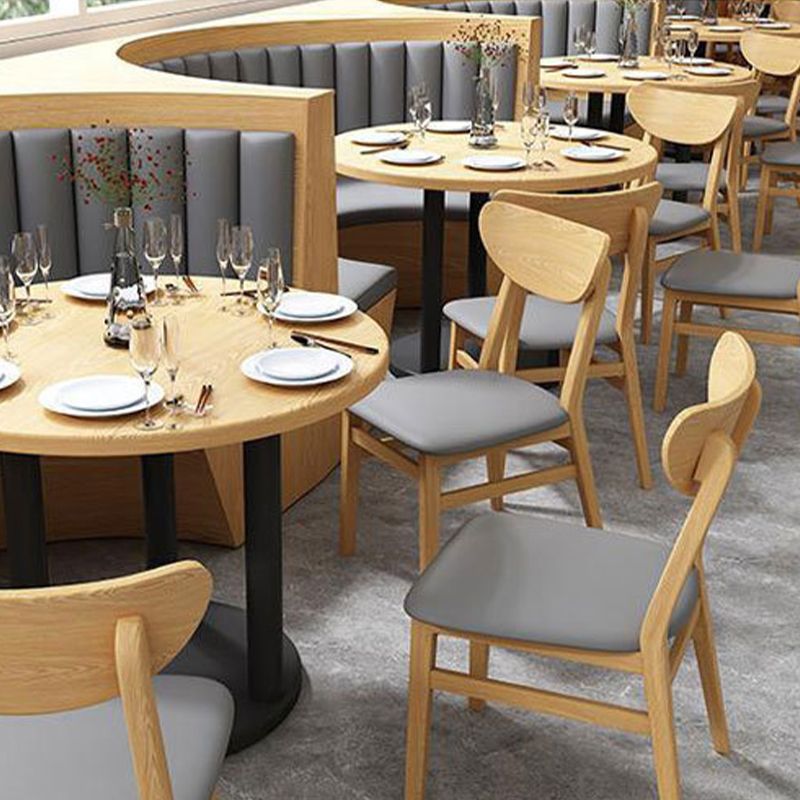 Wood Open Back Dining Chairs Contemporary Upholstered Dining Chairs