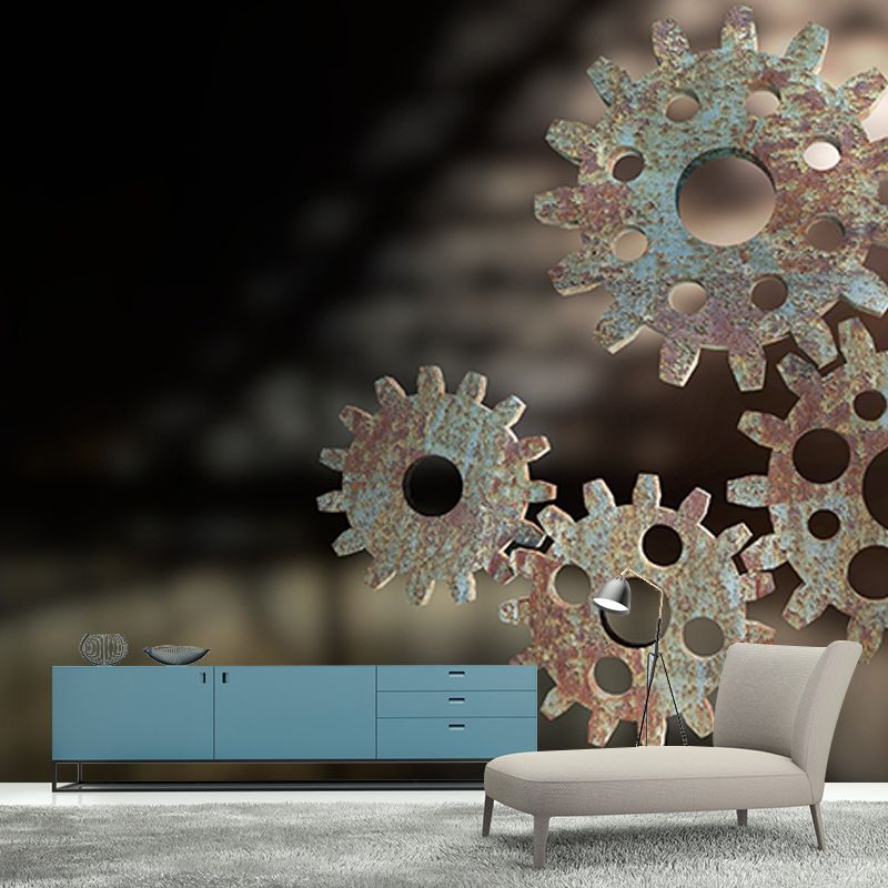 Photography Environment Friendly Mural Wallpaper Metal Gear Bedroom Wall Mural