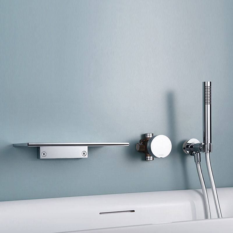 Modern Metal Tub Filler Single Handles Waterfall Tub Faucet Trim