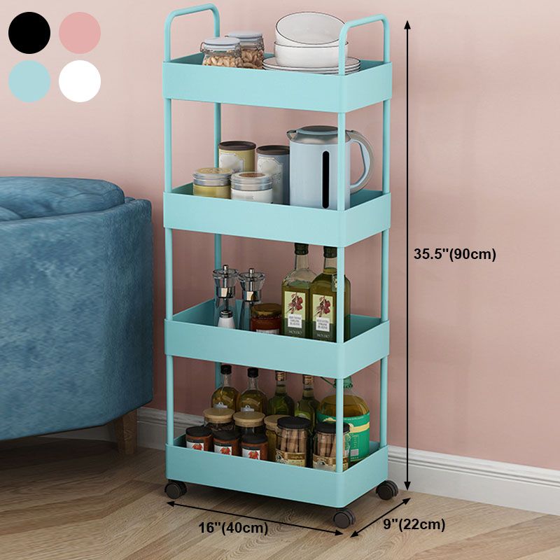 Contemporary Style Bookshelf with Casters Wheel Book Shelf for Home Office Study Room