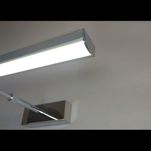 Arm Length Adjustable Minimalism LED Vanity Light Contemporary Style Stainless Steel Makeup Mirror Light with Acrylic Shade