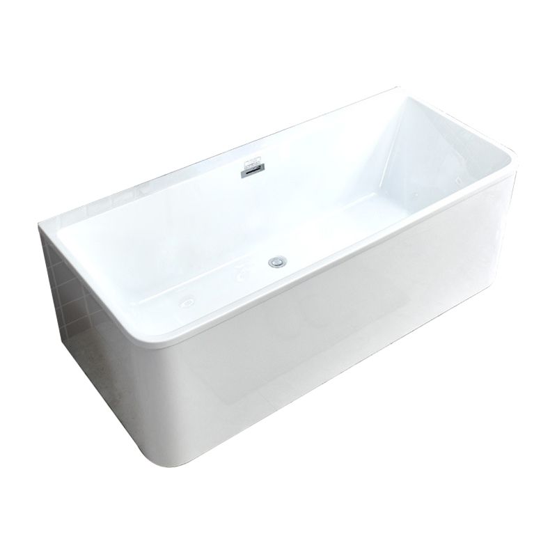 Acrylic Rectangular Bathtub Soaking White Bathtub , 22.83-inch Tall