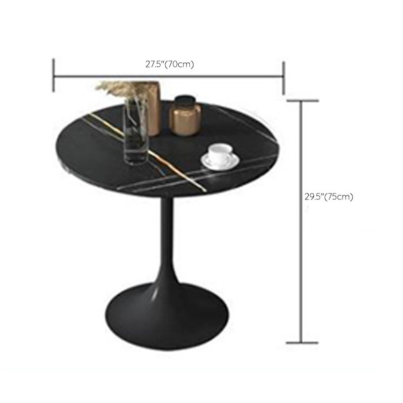 Modern Sintered Stone Dining Table Round Dining Room Table for Kitchen