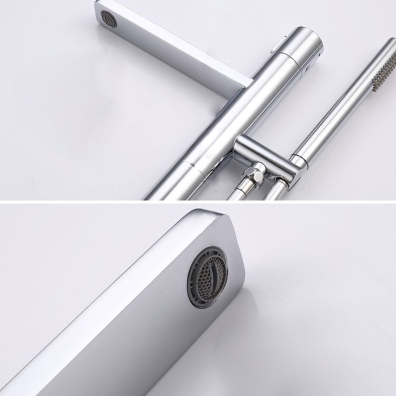 Floor Mounted Metal Freestanding Tub Filler Single Handle Freestanding Tub Filler Trim