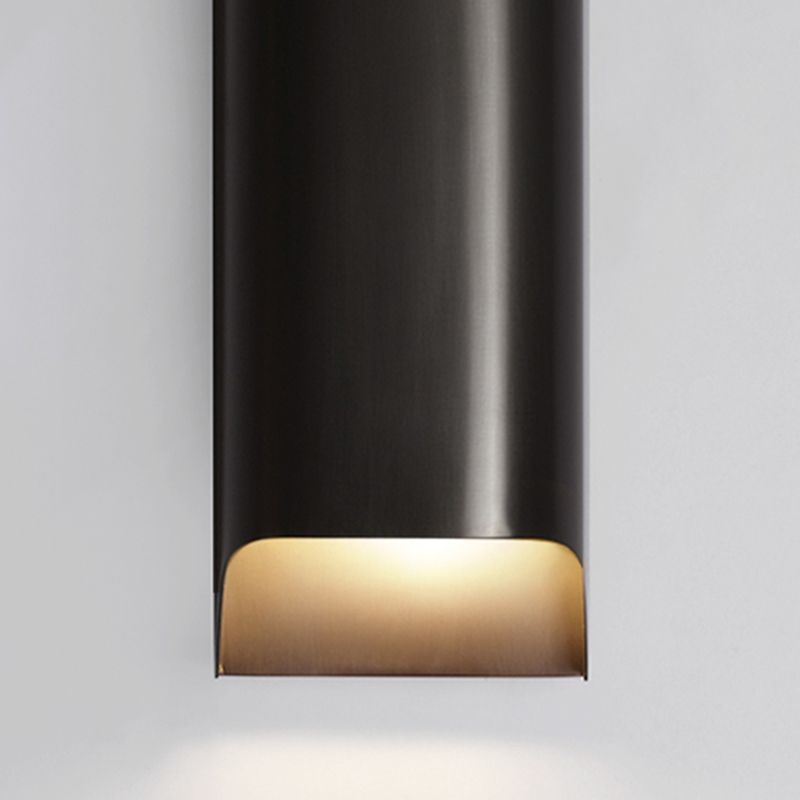 Square Shade Metal Wall Sconce Modern Style Multi Lights Wall Lighting Fixtures in Black