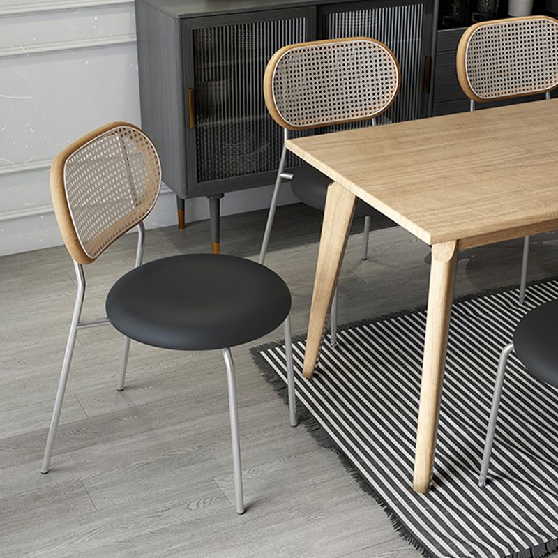 Contemporary Indoor-Outdoor Side Chair Upholstered Armless Dining Chairs