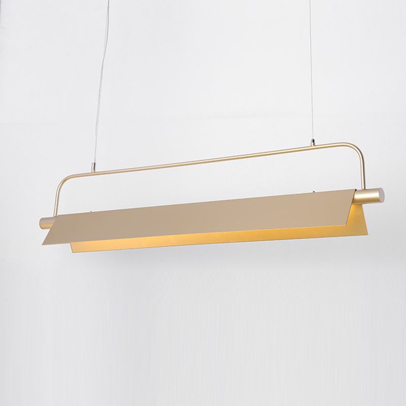 Single Modernism Golden Ceiling Light Metal Kitchen Island Lighting for Foyer