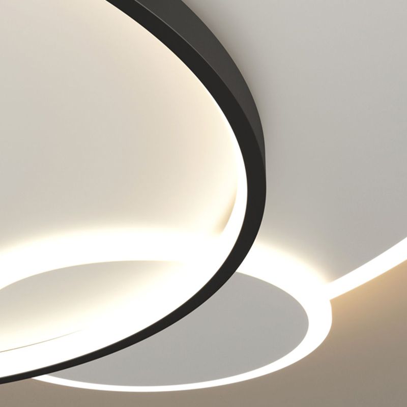 Modern Style Geometry Ceiling Fixtures Metal 3 Light Flush Mount Ceiling Light Fixtures