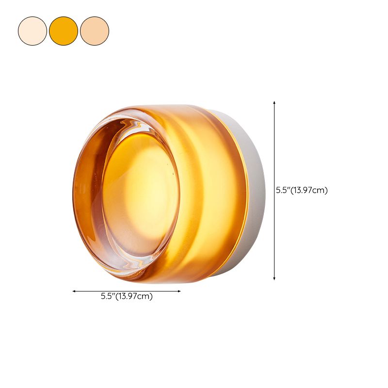 Nordic Vanity Lighting Round Wall Light Fixture with Acrylic for Bathroom