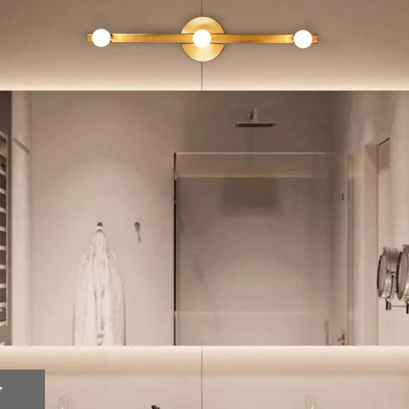 Linear Wall Light Fixture Modern Style Metal Wall Mount Lighting for Bathroom