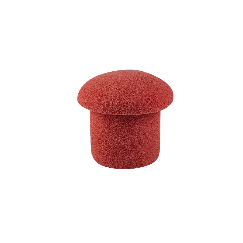 Solid Color Flannel Standard Stool Modern Style Simple Mushroom Stool
