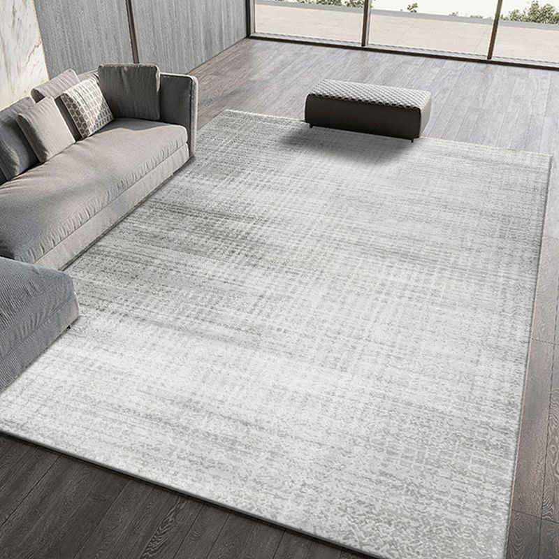 Grey Modern Rug Polyester Graphic Area Rug Washable Rug for Living Room